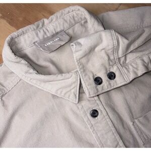 Everlane Wide Wale Corduroy‎ Button Down Shirt Jacket Shacket Womens Small Beige